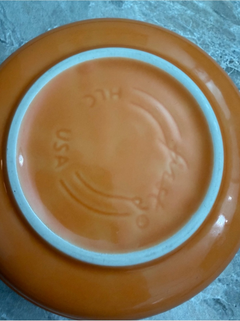 Fiestaware Tangerine Orange Classic Rim Cereal Bowl - Picture 3 of 7